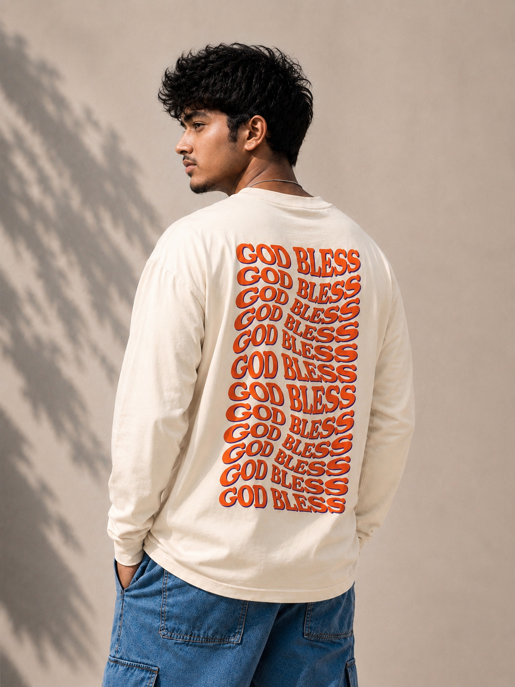 HOSANNA | Blessed Full Sleeve T-Shirt – Ivory Cream