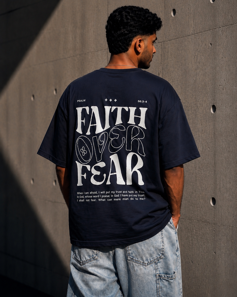 Faith Over Fear Oversized T-Shirt | Psalm 56:3-4